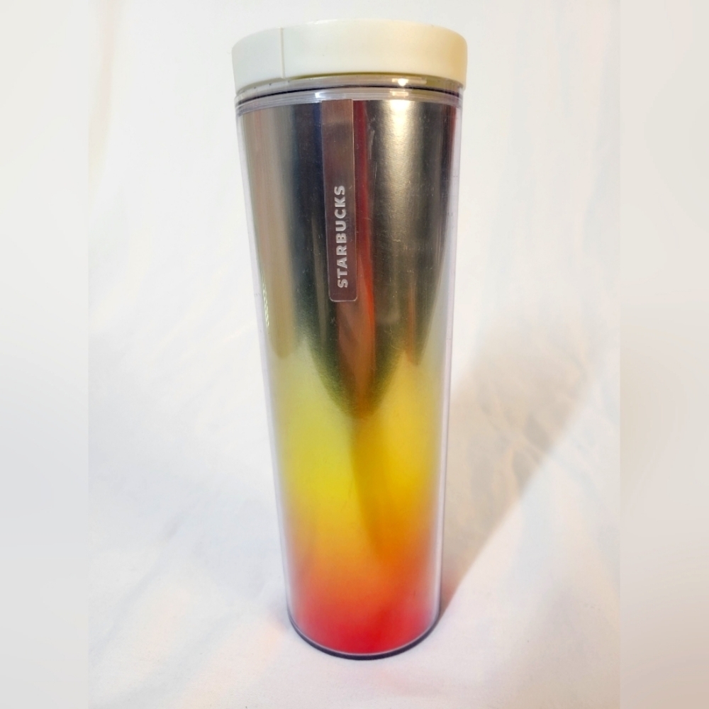 Starbucks 2013 Gradient Sunrise Tumbler Rainbow 16Oz